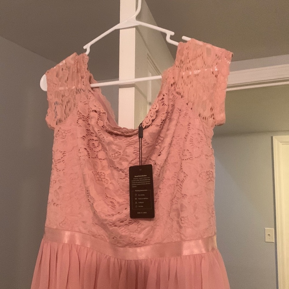 Dusty pink bridesmaid dress